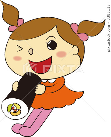 A girl who eats Ehomaki 3395115