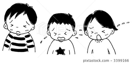 A crying boy and a girl A crying boy and a girl 3399166
