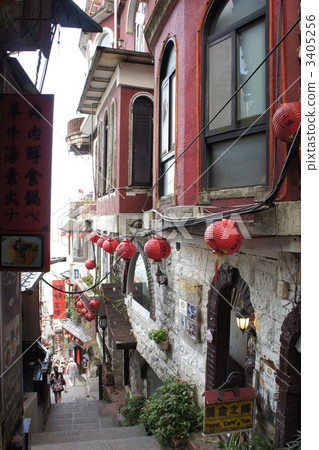 Taiwan Chiufen Attractions Sawasaki Road Taiwan Chiufen Attractions Sawasaki Road 3405256