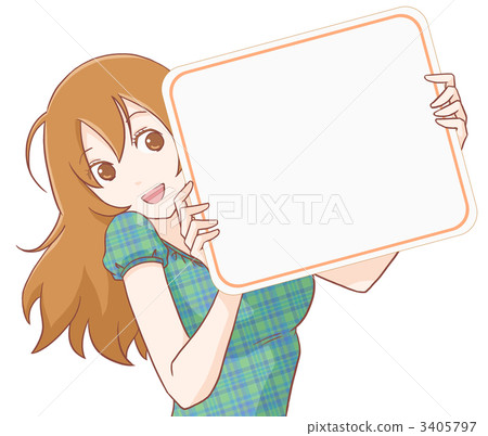 Woman and panel orange Woman and panel orange 3405797