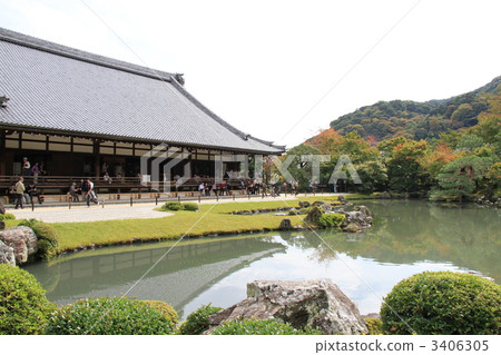 Tenryu-ji Temple Hakatajo和Sao Gen Pond 3406305