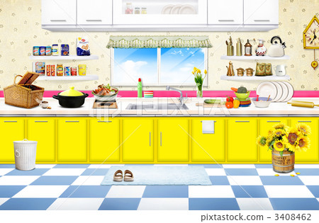 kitchen, kitchens, interior 3408462