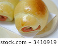 Ham cheese roll bread (side turn) 3410919