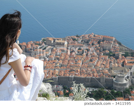 dubrovnik, back view, croatia 3411595