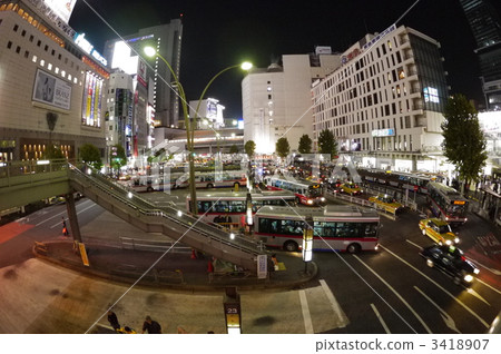 Shibuya station front / night 3418907