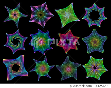 colorful stars set 3425658