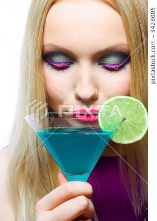 gorgeous blonde with cocktail gorgeous blonde with cocktail 3428005