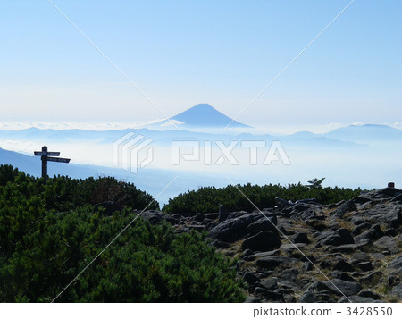 從Hidasagasan頂部看到的富士山 從Hidasagasan頂部看到的富士山 3428550