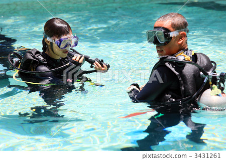 During a lecture on scuba diving at Green Island 3431261