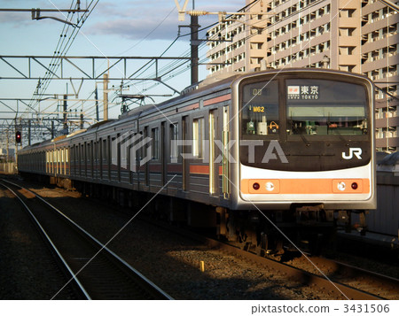 Musashino line 205 series Shin-Urayasu station Musashino line 205 series Shin-Urayasu station 3431506