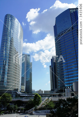 Shinagawa station front skyscraper group 3435406