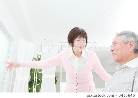 護理照料圖像老年夫婦 3435646