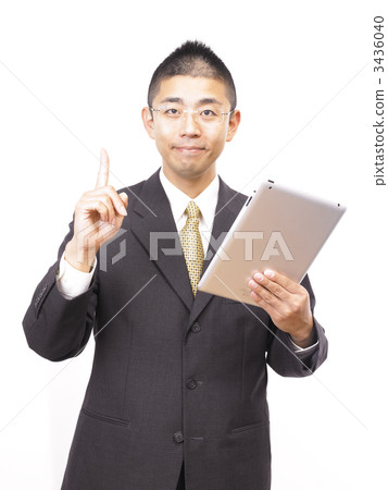 iPad and male (pointing) 3436040