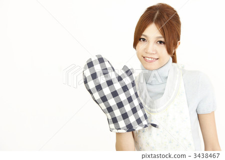 圍裙 微笑 主婦 3438467