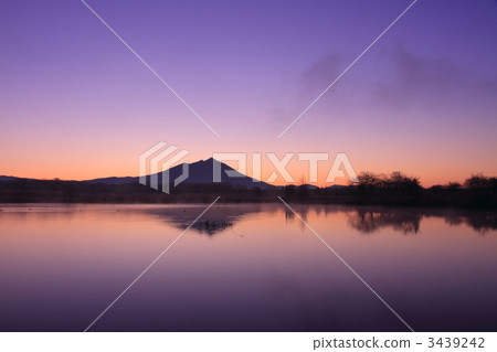 筑波山 鼓海河 日出 3439242