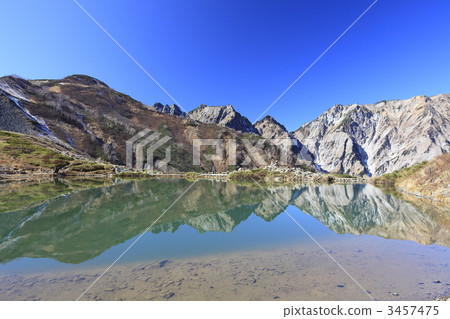 八方尾根 八峰町湖 反射眩光 3457475