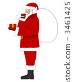 A lateral illustration of Santa Claus 3461425