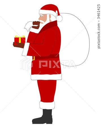 A lateral illustration of Santa Claus 3461425