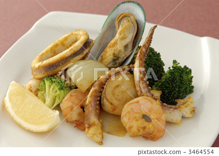 Stir-fried seafood 3464554