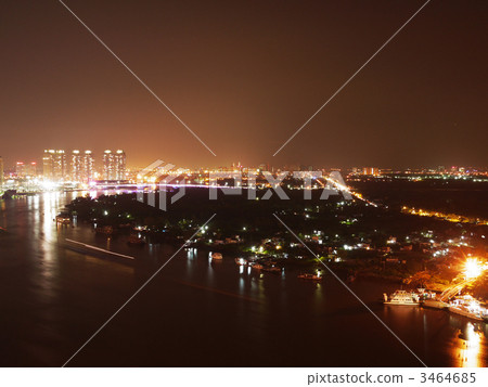 胡志明湄公河夜景 胡志明湄公河夜景 3464685