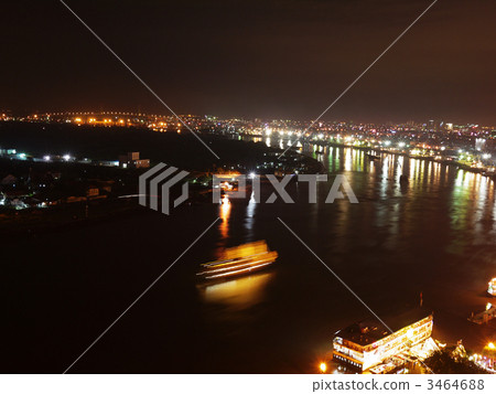 Ho Chi Minh Mekong River Night view Ho Chi Minh Mekong River Night view 3464688