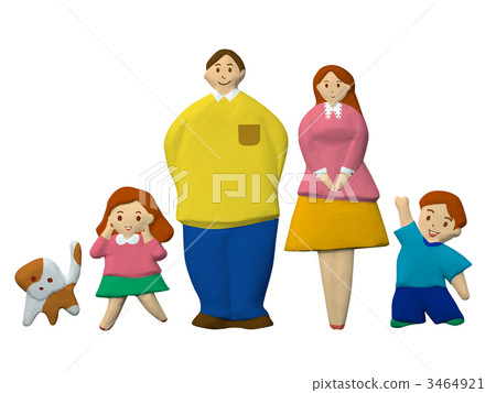 family, household, clay 3464921