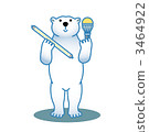 Polar bear and LED bulb and fluorescent lamp 3464922