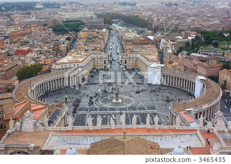 Piazza San Pietro from the Cupola of St. Peter's Basilica 3465435
