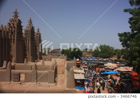 珍妮清真寺和星期一城市 3466746