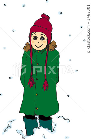 一個女人在雪地裡 3468301