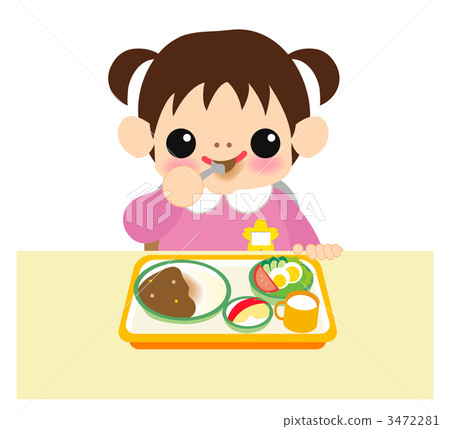 A girl who eats meals 3472281