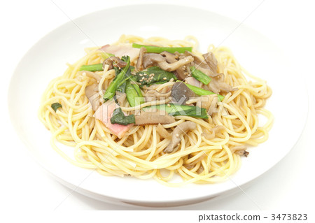 Pasta with bacon and mushrooms Pasta with bacon and mushrooms 3473823