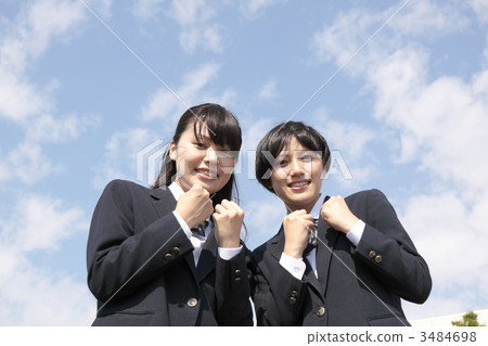 充滿活力的學校女生 充滿活力的學校女生 3484698