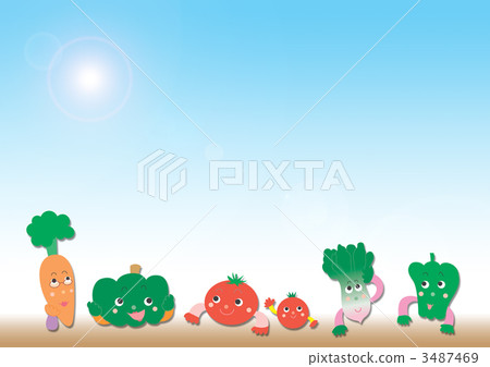 Green Yellow Vegetable Character Green Yellow Vegetable Character 3487469