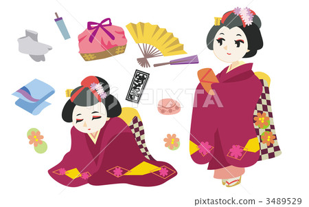 舞妓站著打招呼站著 3489529