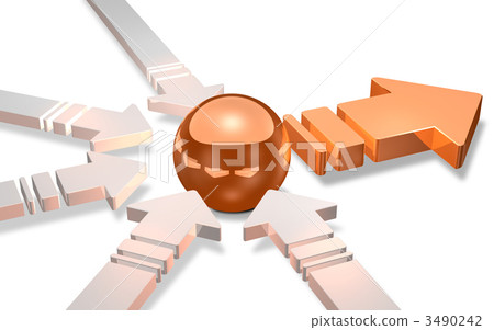 代表後勤學的3DCG例證 代表後勤學的3DCG例證 3490242