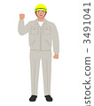 Male working wearing a helmet 3491041