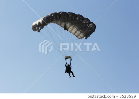 Parachute troops exhibition descent Parachute troops exhibition descent 3523559