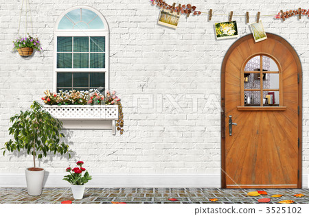 房屋 月台 點綴 3525102