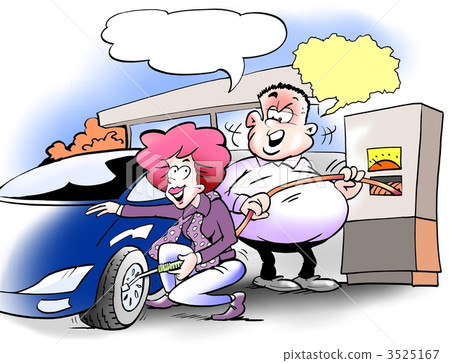 The cars tire pressure is measured The cars tire pressure is measured 3525167