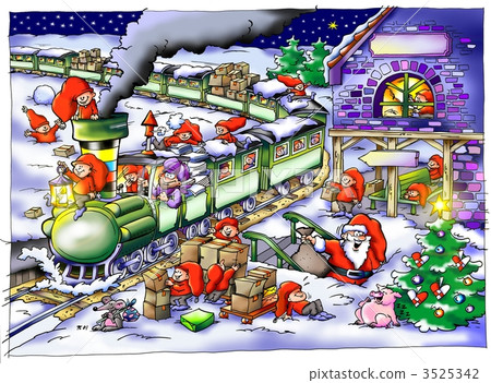 Christmas train arrives with Santa and elves 3525342
