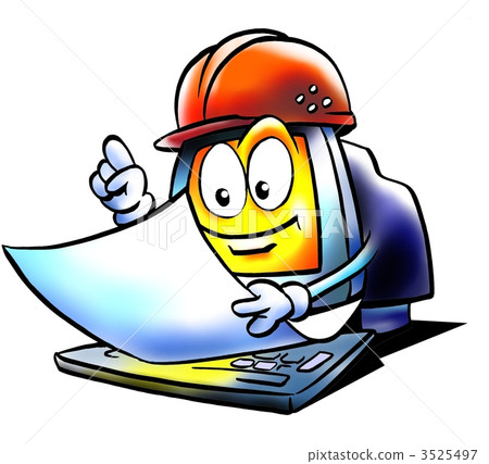 Computer engineer who maintains a building plan 3525497