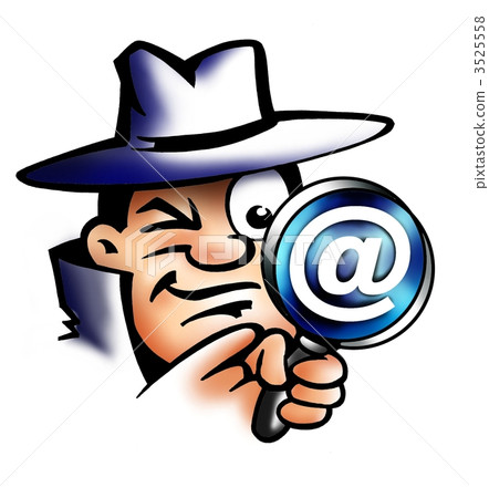 Dective Agent with a magnifying glass Dective Agent with a magnifying glass 3525558