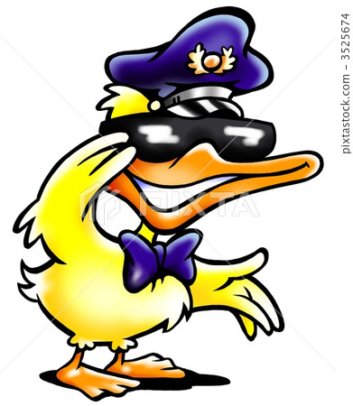 Duck with taxi driving uniforms Duck with taxi driving uniforms 3525674