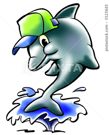 Dolphin making a jump out of the water Dolphin making a jump out of the water 3525685