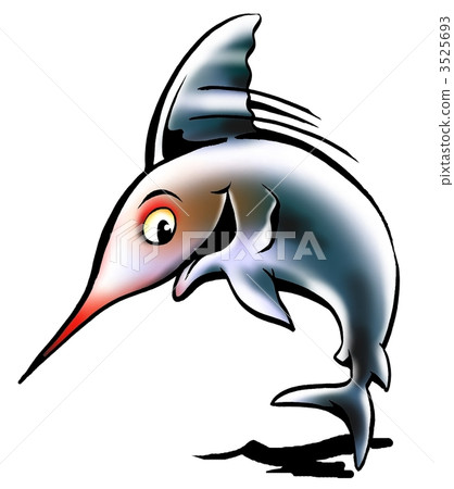 Blue Marlin Fish flying out of the water 3525693