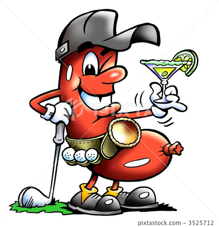 Red Sausage playing golf 3525712