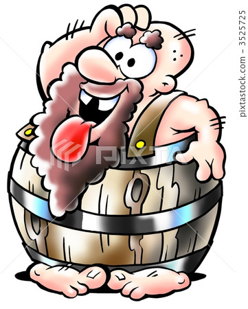 Barrel with a man inside 3525725