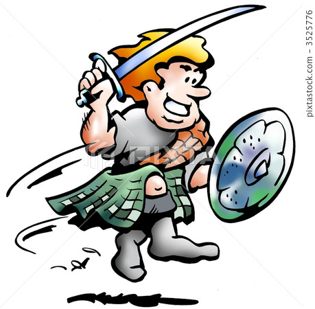 Young Irish Warrior in traditional Uniform Young Irish Warrior in traditional Uniform 3525776