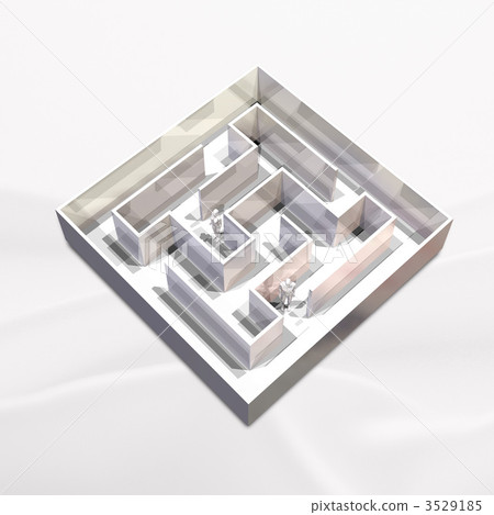 Men and women walking in the maze 3529185